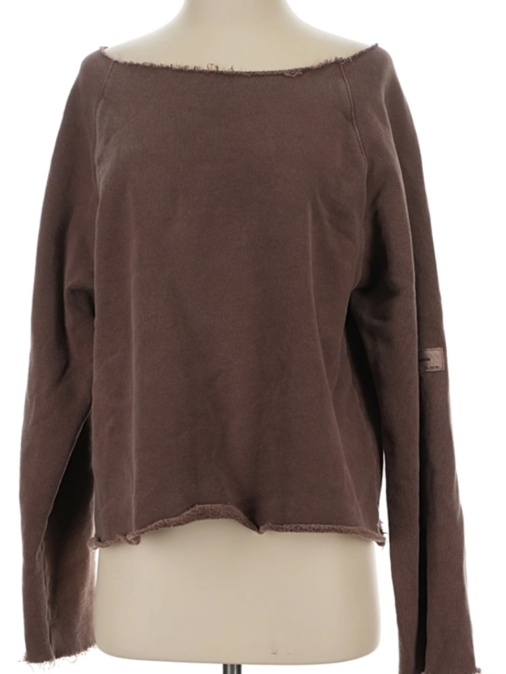 Joah Brown Slouchy Pullover Sweatshirt Cedar French Terry Small - Picture 3 of 7